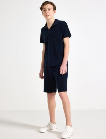 Lindex Shorts Solid Terry - Navy - 170