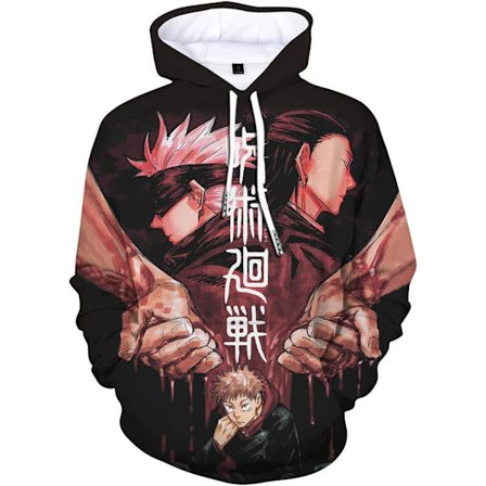 Cosplay Jujutsu Kaisen Pullover Hettegensere Anime Manga Karakter Merch Sweatshirt For Unisex Voksen Large-X-Large