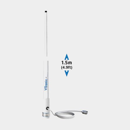Antenne VHF Shakespeare V-Tronix 427-N, base en nylon, 150 cm