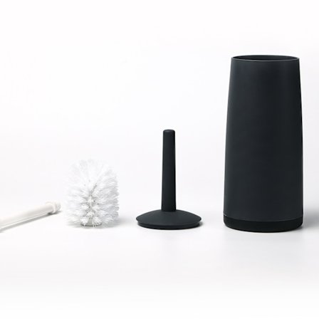 Toiletbørste Toiletsæt og Holder til Badeværelse - Sort