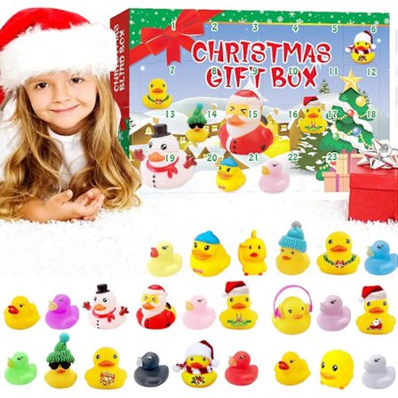 Joulukalenteri 2023 Kumiankka Kylpylelu 24 Päivää Söpöjä Sarjakuva Vauva Ankka Hahmoja Joulun Odotuskalenteri Lapsille Lahjoja