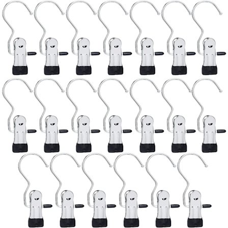 20 stk. metalbøjleklemmer, skridsikre metalbøjleklemmer