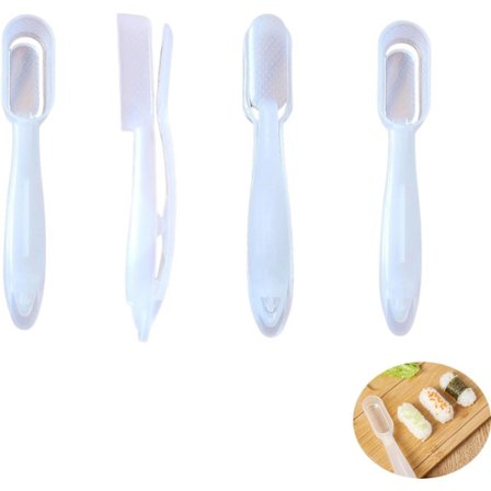 4-pack Sushi Maker -muotti suorakulmainen riisipallo DIY kädessä pidettävä puristin valmistussarja kone kauha Onigiri Bento lounasliha Havaijin Nigiri