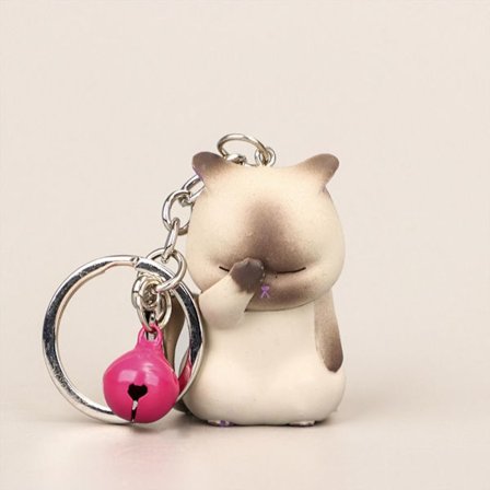 Shy Cat Nyckelring Chubby Kitten Keyring 1 1