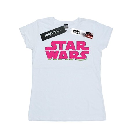Star Wars Dam/Kvinnor Vattenmelon Logo Bomull T-shirt L Vit