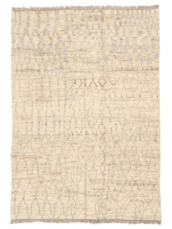 191X273 Tapis Berbère Style Moderne Beige/Orange (Laine, Afghanistan) Carpetvista