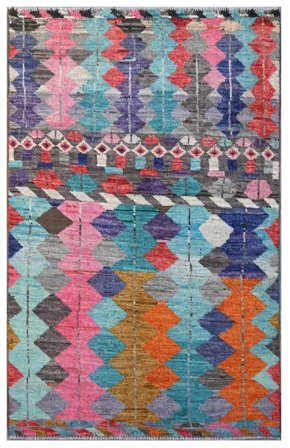 Käsinsolmittu Moroccan Berber - Afghanistan 93X143 Punainen/Musta