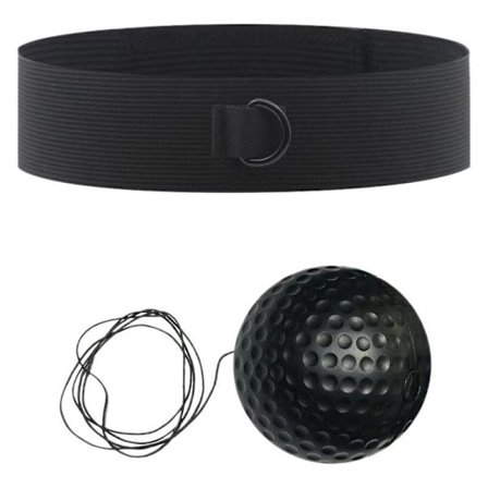 Boksehastighetstreningsball med hodebånd, egnet for boksetrening og fitness, svart