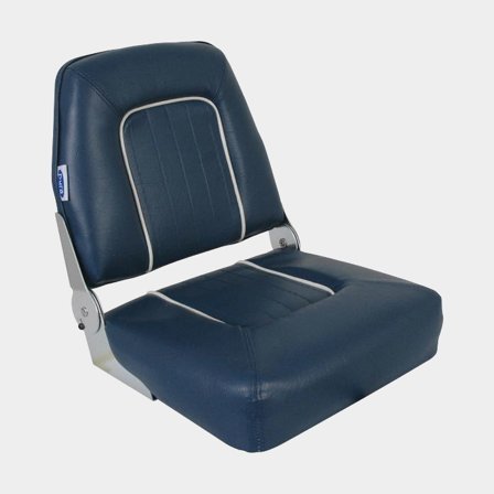 Kantelbare bootstoel ESM Standard, 48 x 42 x 38 cm, marineblauw met lichtgrijze details