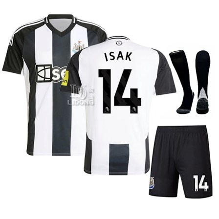 Newcastle United Hjemmefotballdrakt Barn 2023-2024 Nr. 14 Isak (drakt+shorts)