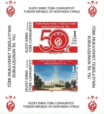 Tyrkisk Cypern - Oprørsbevægelse - Postfrisk miniark