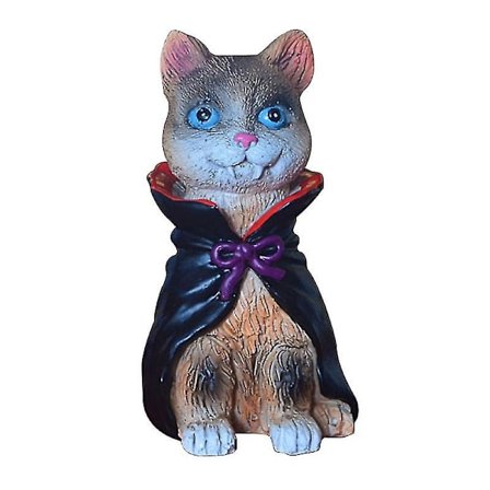 Halloween Kat Figur Halloween Dekorationer Resin Håndværk (Vampyr Kat)