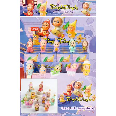 Ny Starman Flocked Vinylfigur Halloween Samleleke Blind Box Skrivebordsdekorasjon, Jul og Advent