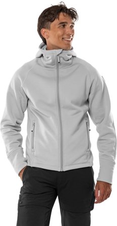 Fristads Outdoor Herr Cobalt Polartec power stretch hoodie, Ljusgrå