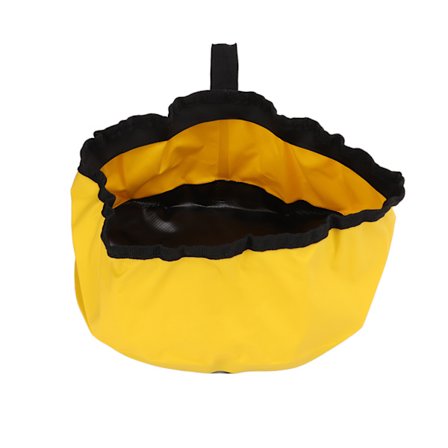 Sammenleggbar bøtte med håndtak Lett sammenleggbar vanntank Tykk PVC vaskeservant for camping, fotturer, fiske Gul 5L