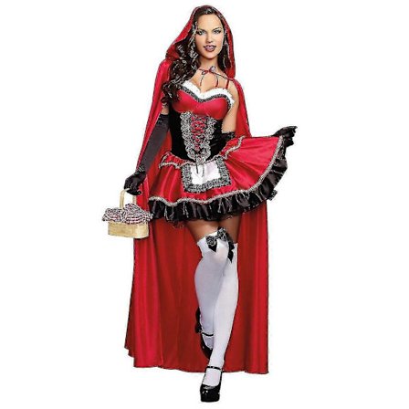 Voksen Rødhette Kostyme Sexy Damer Halloween Karneval Cosplay Fancy Kjole-WELLNGS
