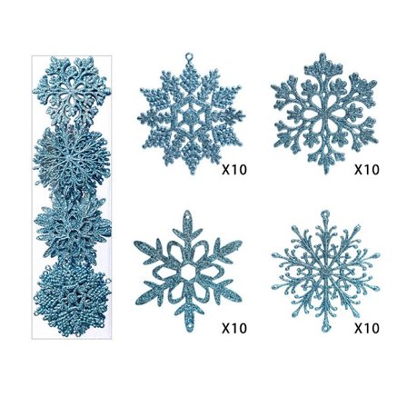 Christmas Snowflake Ornaments Romantic Xmas Tree Pendant Creative Christmas Party Decoration for Home Bar Hotel