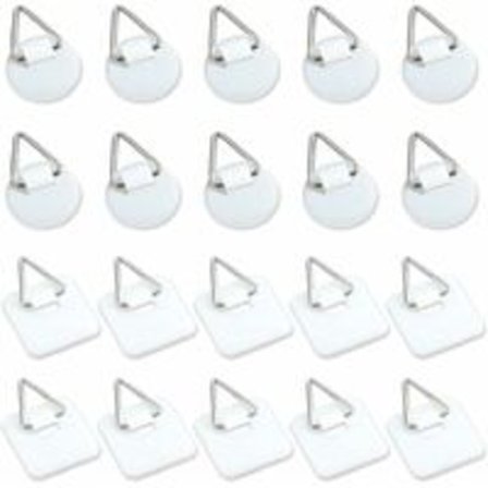 20-pack 1 tum Osynliga Limfästen, Vertikalt Lim