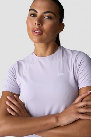 Training High Neck T-Shirt Wmn Light Lilac
