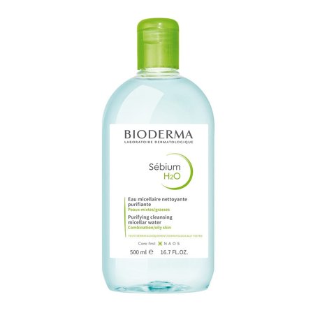 Bioderma Sebium H2O Purifying Cleansing Micellar Water 500 ml, Skincare, Ansigtspleje, Uren Hud