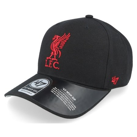 47 Brand - Football Zwart adjustable Cap - Liverpool Cold Zone Mvp DP Black/Red Adjustable @ Hatstore