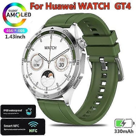 Watch GT4 För Huawei Smart Watch Vuxen GPS Tracker 1.43 Tum 466*466 HD Skärm Alltid Visning Bluetooth Samtal Smartwatch Ny