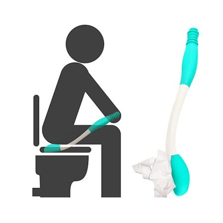 1-pak Toilet hjælpemiddel til ældre og gravide kvinder uden at bøje sig