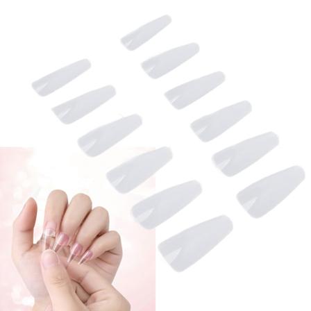 240 stk Matte Negletips Professionel Hjemme Neglesalon Bærbar DIY Falske Negle Sæt Tilbehør