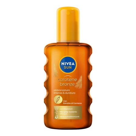Nivea Sun Olio Solare Spray Carotene Bronze Olio Abbronzante Con