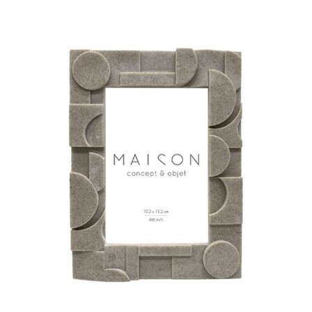 Rock-valokuvakehys, 16x21cm Polyresin, Beige