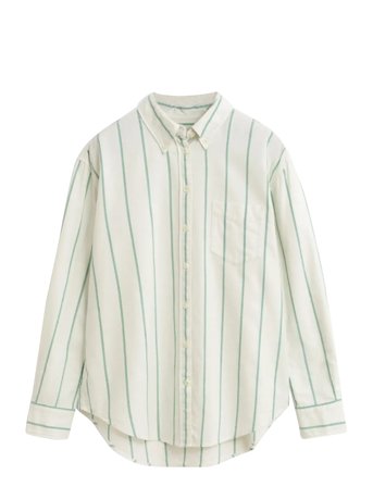 GANT Rel Classic Oxford Striped Shirt - Cream - 46