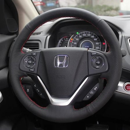 Konstläder bilrattkåpa kompatibel med Honda CR-V CRV 2012 2013 2014 2015 2016 tillbehör trim