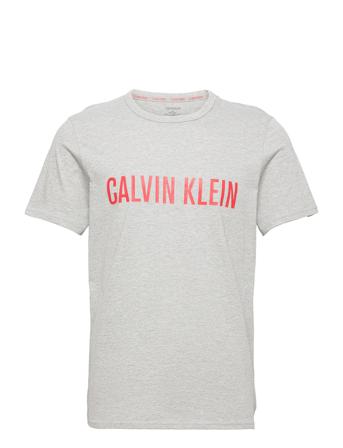 S/S Crew Neck Underwear Night & Loungewear Pyjama Tops Grå Calvin Klein