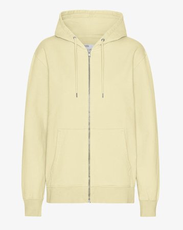 Classic Organic Zip Hood - Soft Yellow - Male - 2XL - Sustainable material - Ethical production