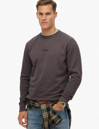 Superdry Micro Logo Crew - Grey - XXXL