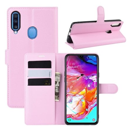Classic Samsung Galaxy A20s flip kotelot - Pinkki