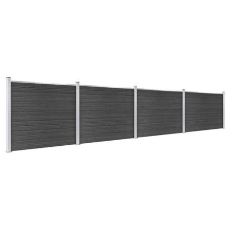 Vidaxl Staketpaneler Wpc 699x146 Cm Grå Grå