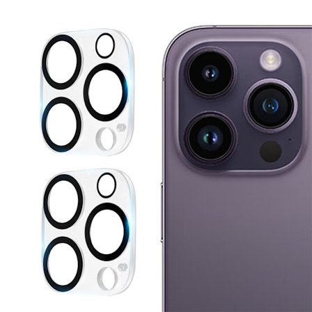 [2-PACK] iPhone 15 Pro Max/15 Pro Kameralinsskydd i Härdat glas