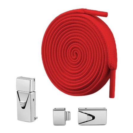 Press Lock Skosnören Quick No Tie Skosnören RÖD red
