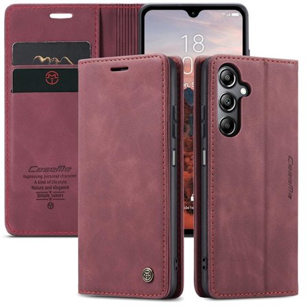 (For Samsung A17) Retro Leather Wallet Case with Kickstand and Card Slots, Shockproof Protection