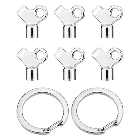 Radiatornøgle, 6-pak Radiator Udluftningsventilnøgle til Udluftning af Gamle Radiatorer