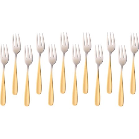 Kakegafler 12 stykker, dessertgafler, kakegafler i rustfritt stål, fruktgafler, små gafler for bryllupskake te, 13,6 cm / 5,35 tommer lengde