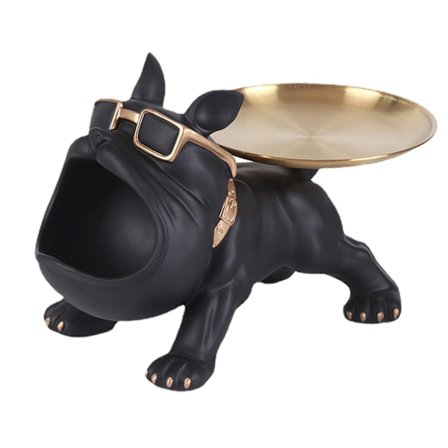 Helt ny! 30 % rabatt på Big Mouth fransk bulldog butler förvaringslåda med bricka nordisk dekor prydnad