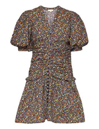 Poplin Rouching Dress Kort Kjole Multi/mønstret By Ti Mo