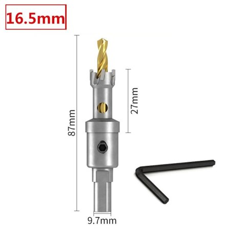 TCT Hulsav Metalkernebor 16,5MM