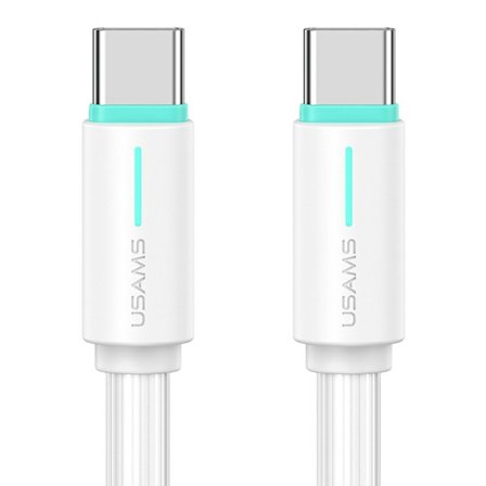USAMS 1m 60W USB-C - USB-C Kabel Vit