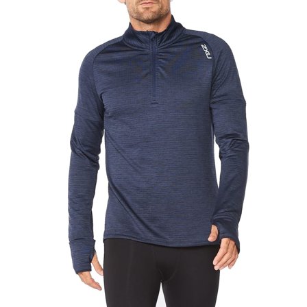 2XU Men's Ignition 1/4 Zip Men long-sleeved training tops Blue S