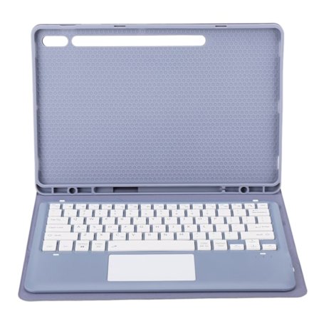 Tablet-tangentbordfodral 12,4 tum för Tab S8 Plus 2022 för S7 FE 2021 för S7 Plus 2020 med pennfack Lila Avtagbart Trackpad-fodral Touchpad