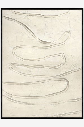 Malerifabrikken - Design Målning / Track The Line / 90x120 Cm / Svart ram - Vit - Tavlor - 90X120 - Från Homeroom