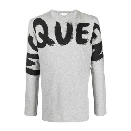 Alexander McQueen Long Sleeve Tops Grå, Herre